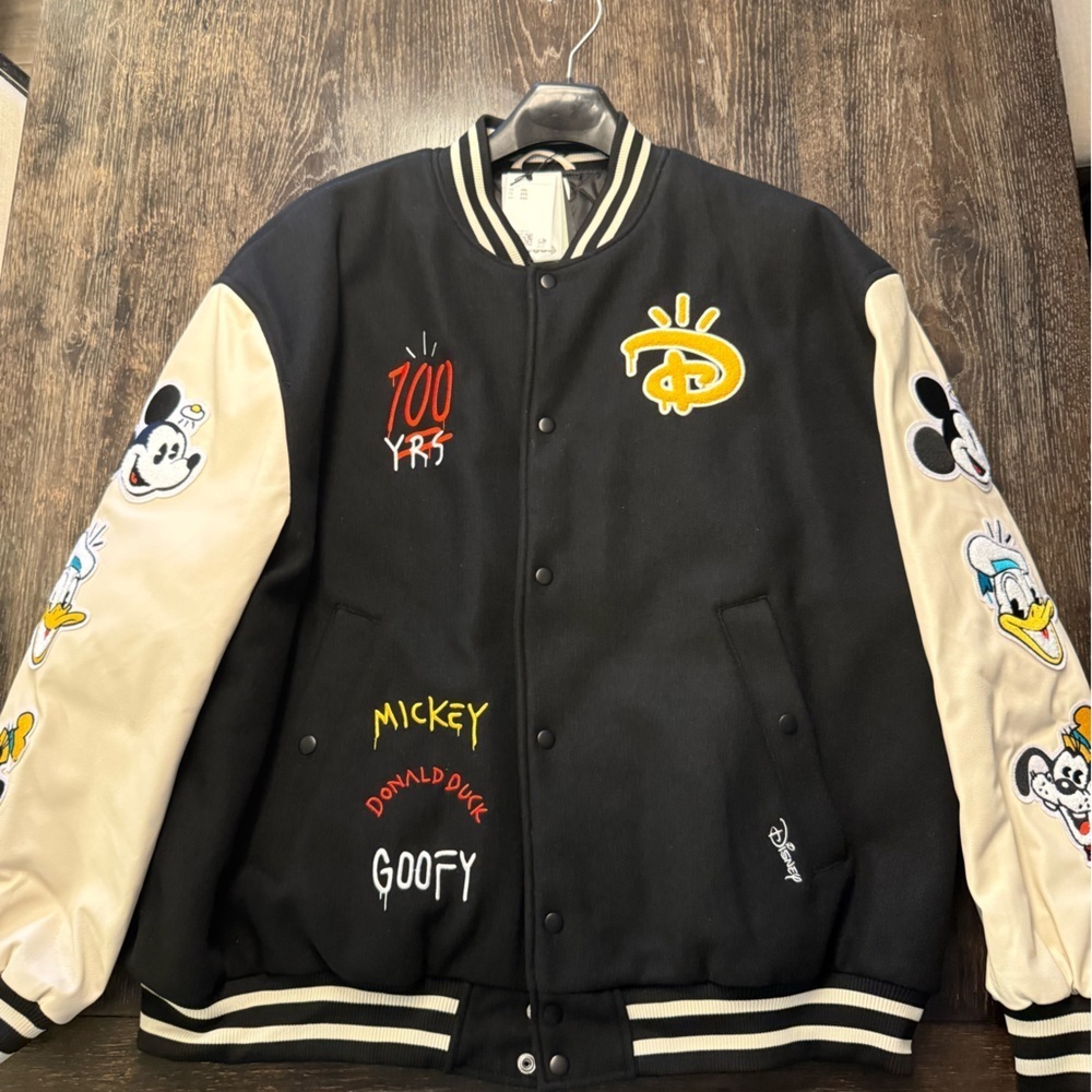 Disney Varsity Bomber Jacket- H&M Disney 100 year Anniversary Collection - Picture 1 of 4